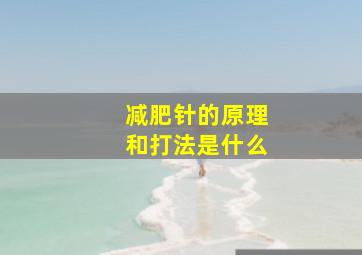 减肥针的原理和打法是什么