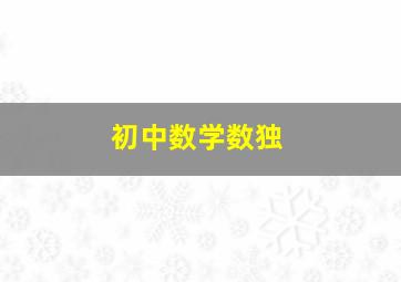 初中数学数独