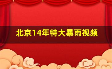 北京14年特大暴雨视频