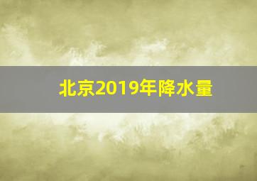 北京2019年降水量