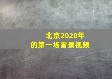 北京2020年的第一场雪景视频