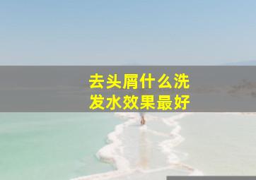 去头屑什么洗发水效果最好