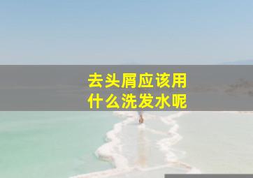 去头屑应该用什么洗发水呢