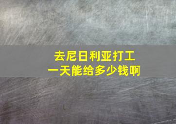 去尼日利亚打工一天能给多少钱啊