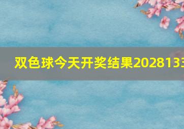 双色球今天开奖结果2028133