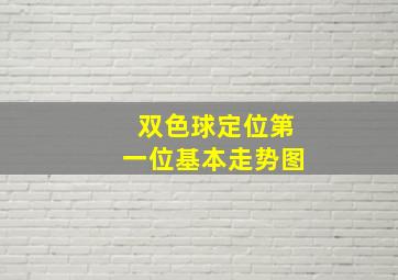 双色球定位第一位基本走势图