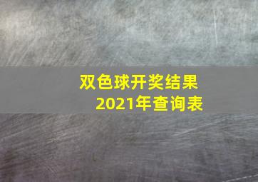 双色球开奖结果2021年查询表