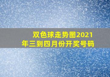 双色球走势图2021年三到四月份开奖号码