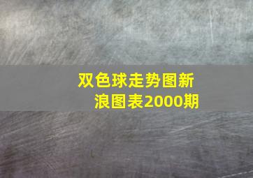 双色球走势图新浪图表2000期