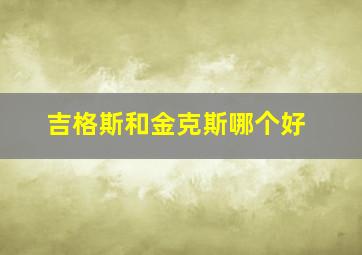 吉格斯和金克斯哪个好