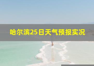 哈尔滨25日天气预报实况