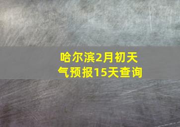 哈尔滨2月初天气预报15天查询