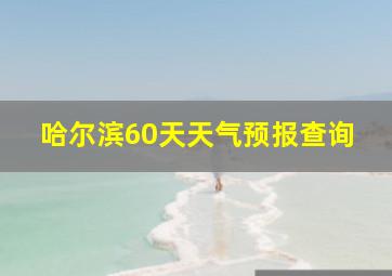 哈尔滨60天天气预报查询