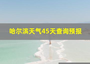 哈尔滨天气45天查询预报