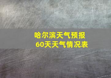 哈尔滨天气预报60天天气情况表