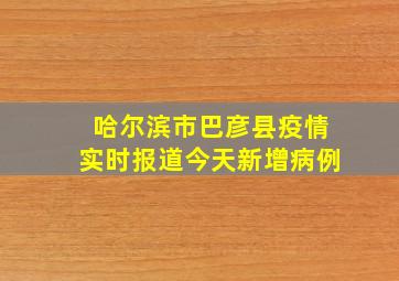 哈尔滨市巴彦县疫情实时报道今天新增病例