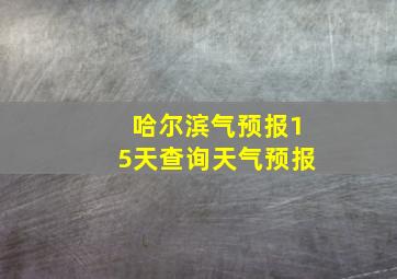 哈尔滨气预报15天查询天气预报