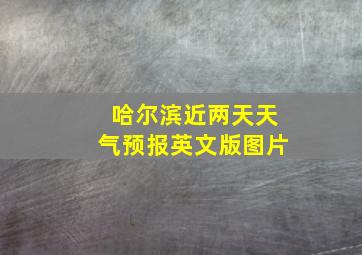 哈尔滨近两天天气预报英文版图片