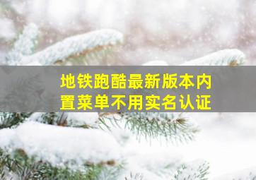 地铁跑酷最新版本内置菜单不用实名认证