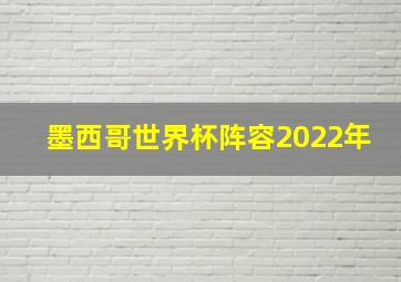 墨西哥世界杯阵容2022年