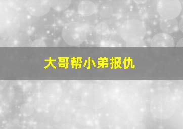 大哥帮小弟报仇