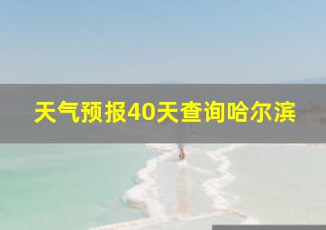 天气预报40天查询哈尔滨