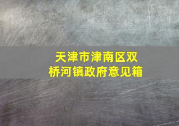 天津市津南区双桥河镇政府意见箱