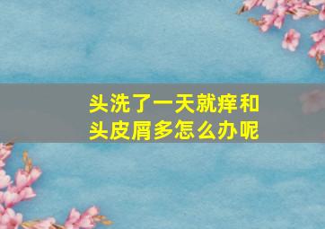 头洗了一天就痒和头皮屑多怎么办呢