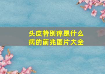 头皮特别痒是什么病的前兆图片大全