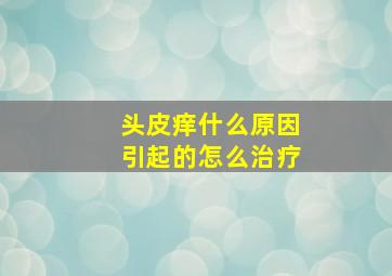 头皮痒什么原因引起的怎么治疗