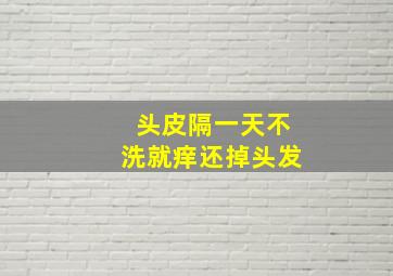 头皮隔一天不洗就痒还掉头发