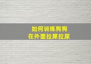 如何训练狗狗在外面拉屎拉尿