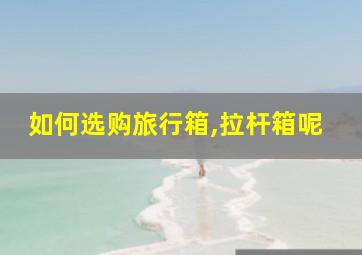 如何选购旅行箱,拉杆箱呢