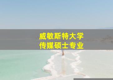 威敏斯特大学传媒硕士专业