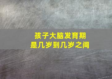 孩子大脑发育期是几岁到几岁之间