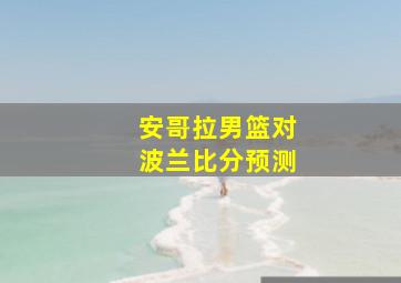 安哥拉男篮对波兰比分预测