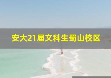 安大21届文科生蜀山校区