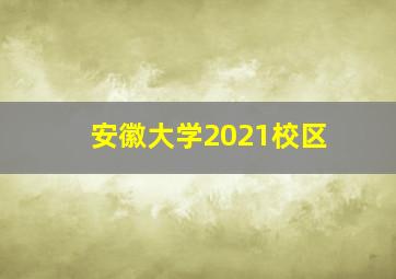 安徽大学2021校区