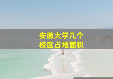 安徽大学几个校区占地面积