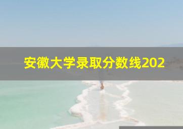 安徽大学录取分数线202