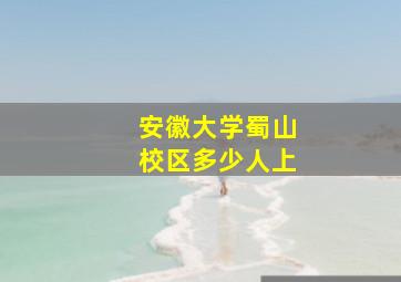 安徽大学蜀山校区多少人上