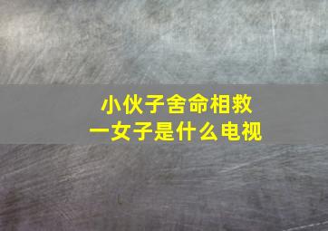 小伙子舍命相救一女子是什么电视