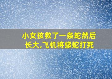 小女孩救了一条蛇然后长大,飞机将蟒蛇打死