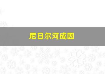 尼日尔河成因