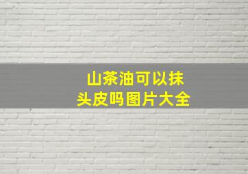 山茶油可以抹头皮吗图片大全