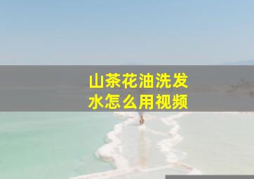 山茶花油洗发水怎么用视频