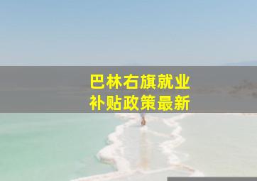 巴林右旗就业补贴政策最新