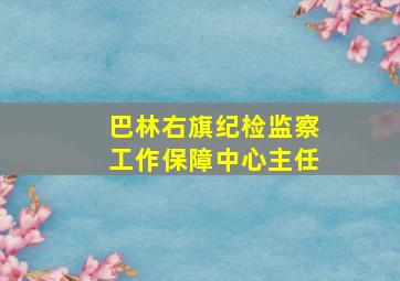 巴林右旗纪检监察工作保障中心主任