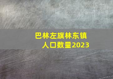 巴林左旗林东镇人口数量2023