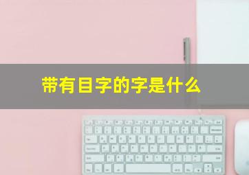 带有目字的字是什么